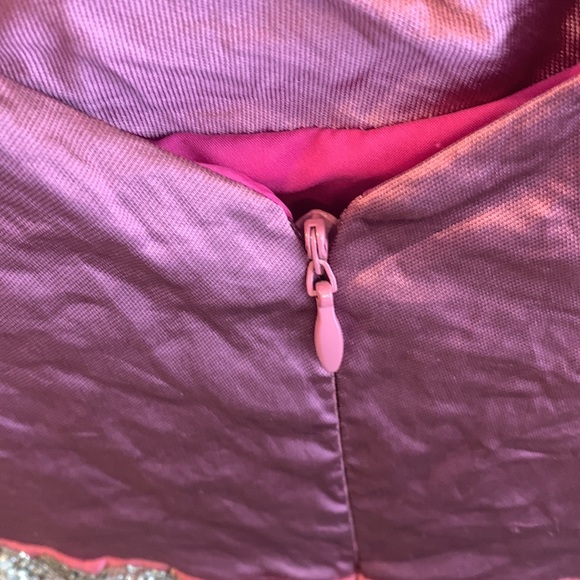 New Nicole miller dress jewel tone pink with rhinestones - Picture 3 of 7